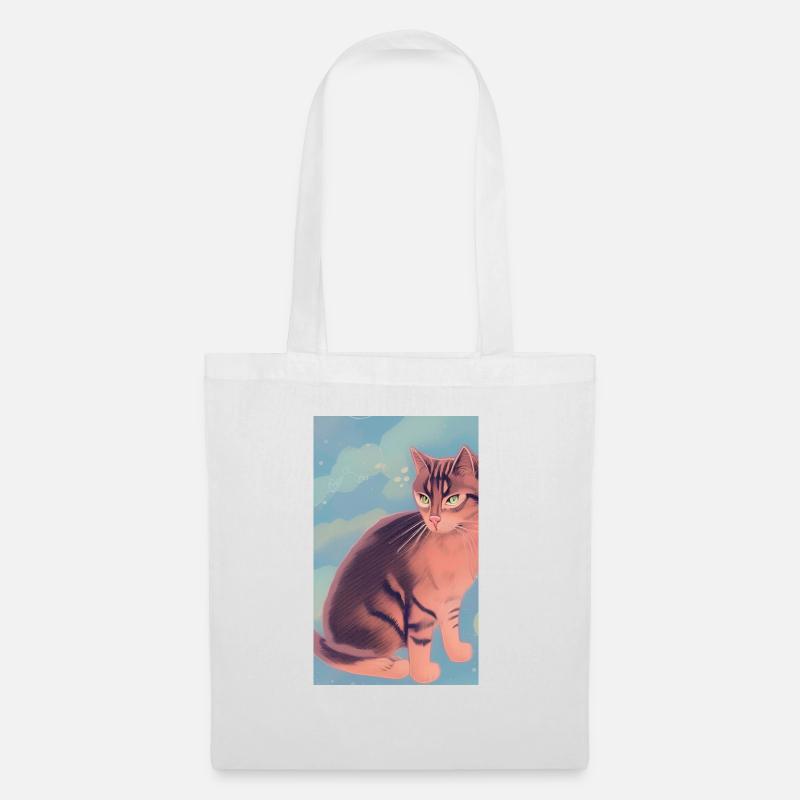 Cat AI Generated Art - Stoffbeutel - Weiß
