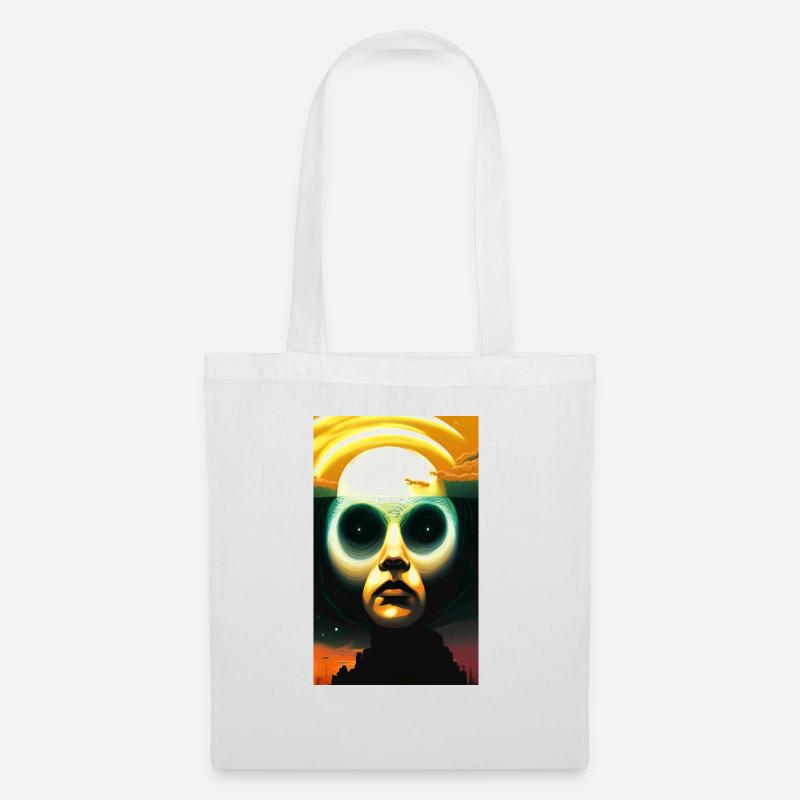 Außerirdischer Alien - Stoffbeutel - Weiß
