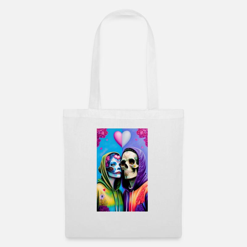 ARTWORK Love Skull - Stoffbeutel - Weiß