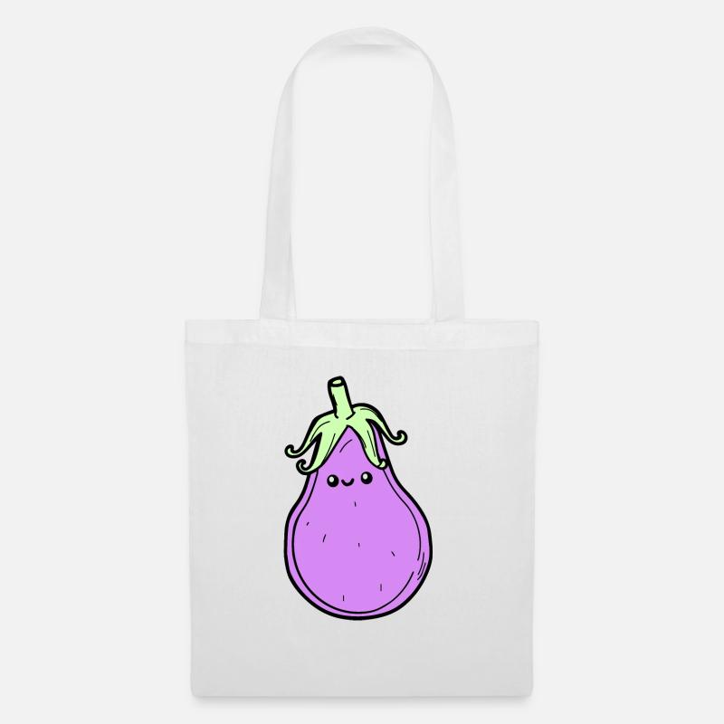 Eggy Eggplant - Stoffbeutel - Weiß