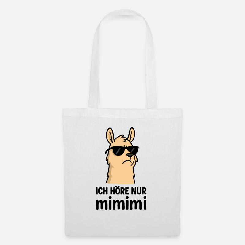 Lama Mimimi - Stoffbeutel - Weiß