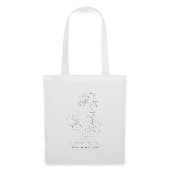 ritratto di Cicerone, disegno tratteggiato, bianco - Stoffbeutel - Weiß - Vorne
