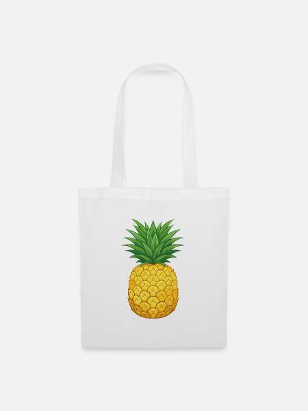 Ananas - Stoffbeutel - Weiß