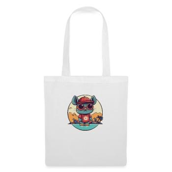 Mouse on holiday - Tote Bag - white - Front