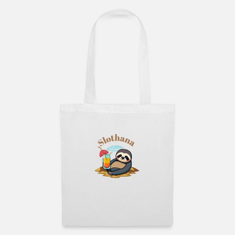 Sloth Shirt "Beach" - Tote Bag - white