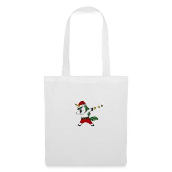 Christmas unicorn dabing Santa Claus - Tote Bag - white - Front