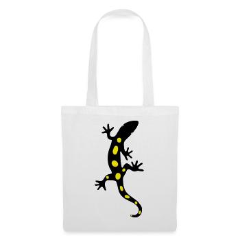 Eidechse Salamander Gecko Feuersalamander - Stoffbeutel - Weiß - Vorne