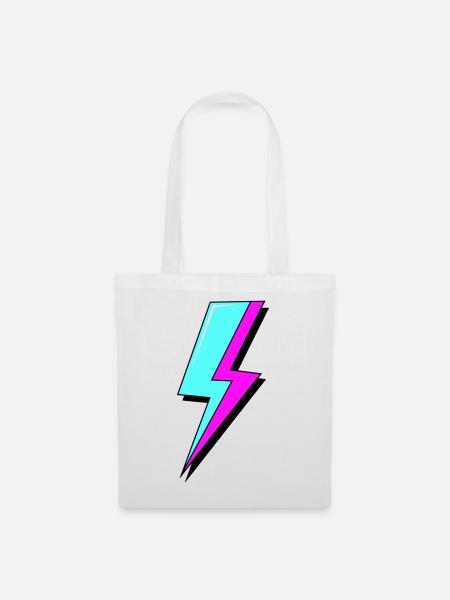Psychedelische Neon-Beleuchtung - Stoffbeutel - Weiß