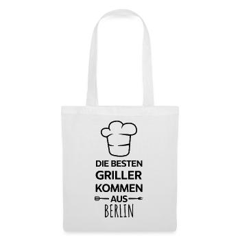 Die besten Griller kommen aus Berlin / BBQ, Grill - Stoffbeutel - Weiß - Vorne