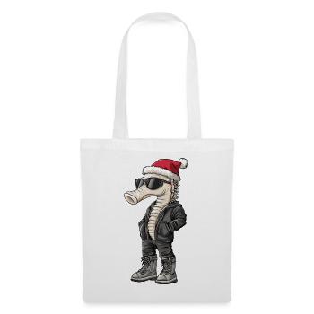 Seepferd Weihnachten Winter - Stoffbeutel - Weiß - Vorne