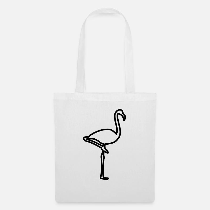 Flamingo - Stoffbeutel - Weiß