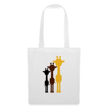 3 Colors Cool Giraffe Outline Shadow Silhouette - Tote Bag - white - Front