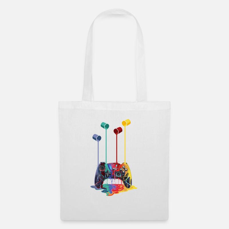 Regenbogen Kontroller - Stoffbeutel - Weiß