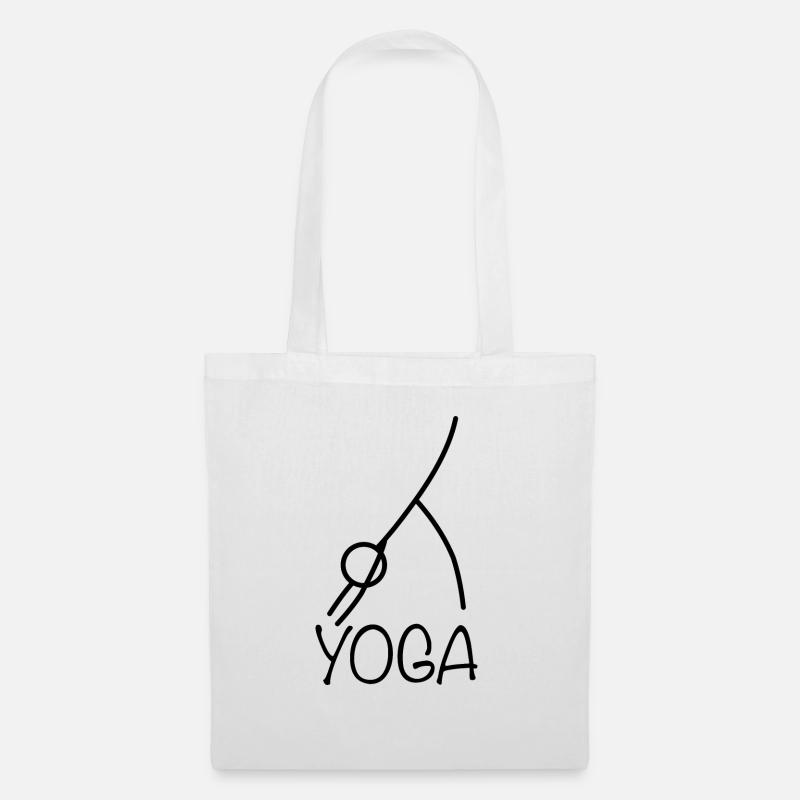 Yoga Übungen Design - Stoffbeutel - Weiß