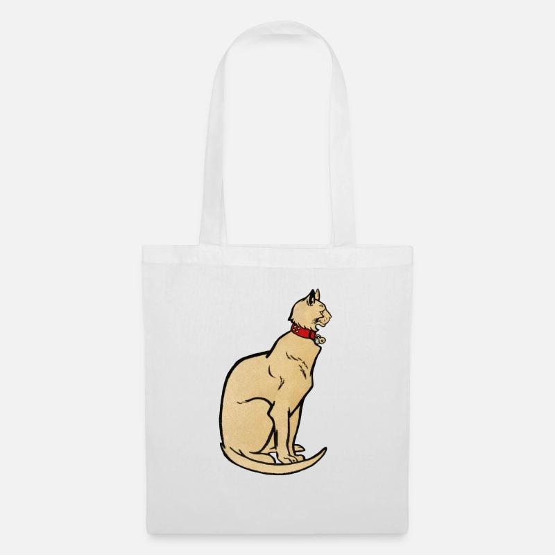 Majestätische Katze - Stoffbeutel - Weiß