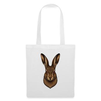 Der Hase - Stoffbeutel - Weiß - Vorne