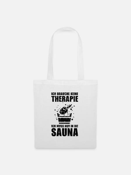 Therapie Sauna Geschenk Saunahaus Banja Spa - Stoffbeutel - Weiß