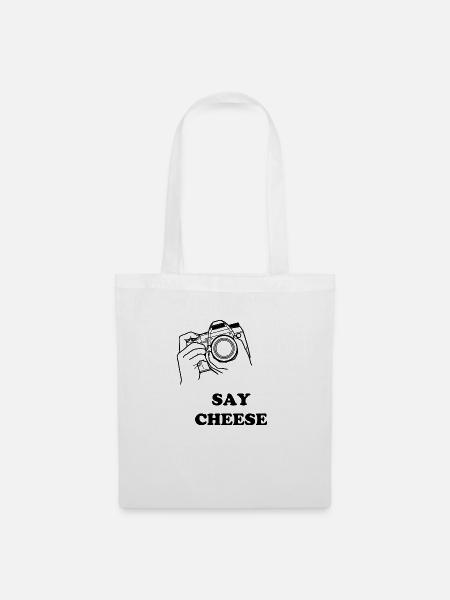 say cheese - Stoffbeutel - Weiß
