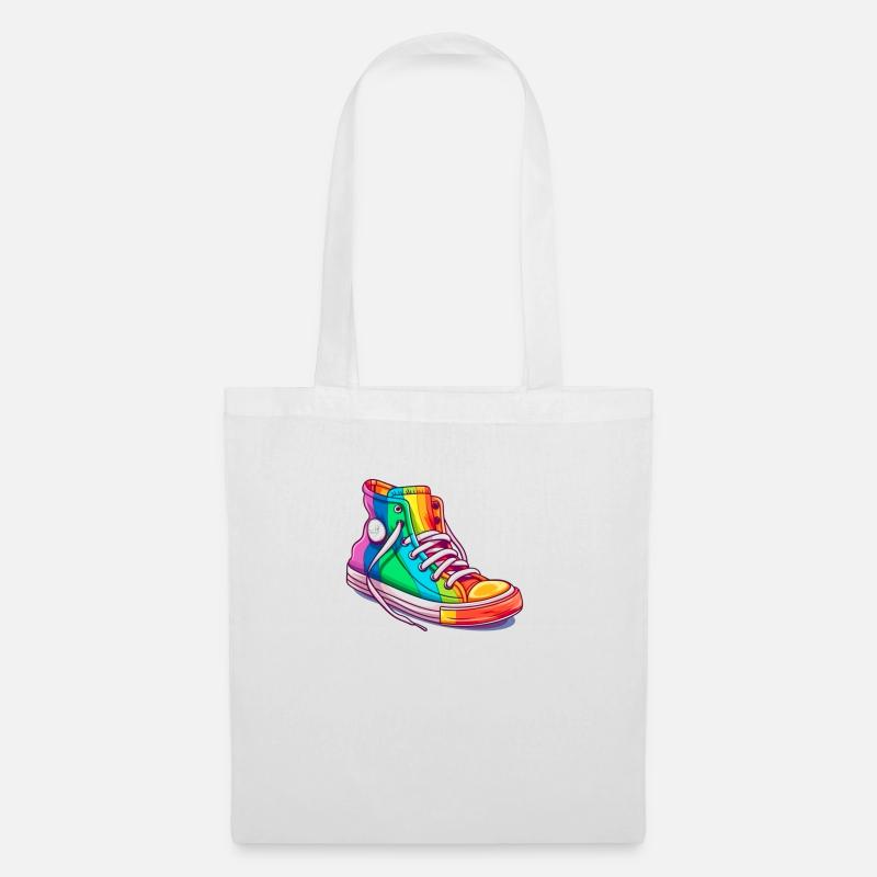 Rainbow Schuhe - Stoffbeutel - Weiß