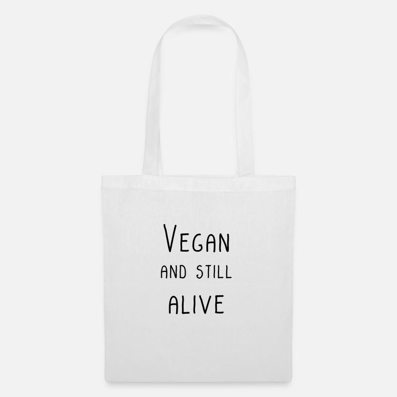 VEGAN AND STILL ALIVE - Stoffbeutel - Weiß