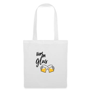 Hart am Glas - Stoffbeutel - Weiß - Vorne