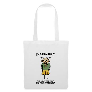 Je suis une éclaireuse avec superpuissance - Sac en tissu - blanc - Devant