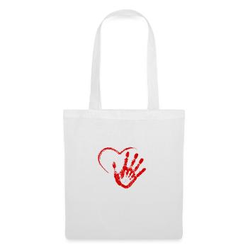 HAND IN HAND RED - Tote Bag - white - Front