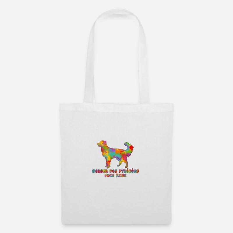 Berger des Pyrénées Face Rase Multicolore - Sac en tissu - blanc