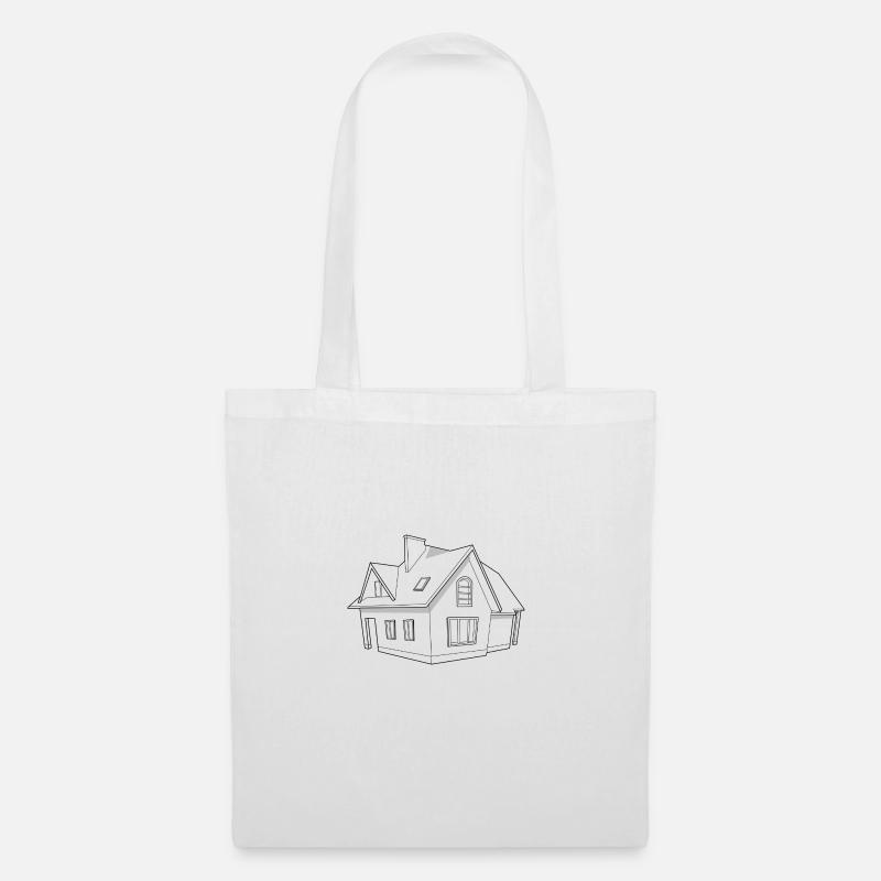 maison - Sac en tissu - blanc