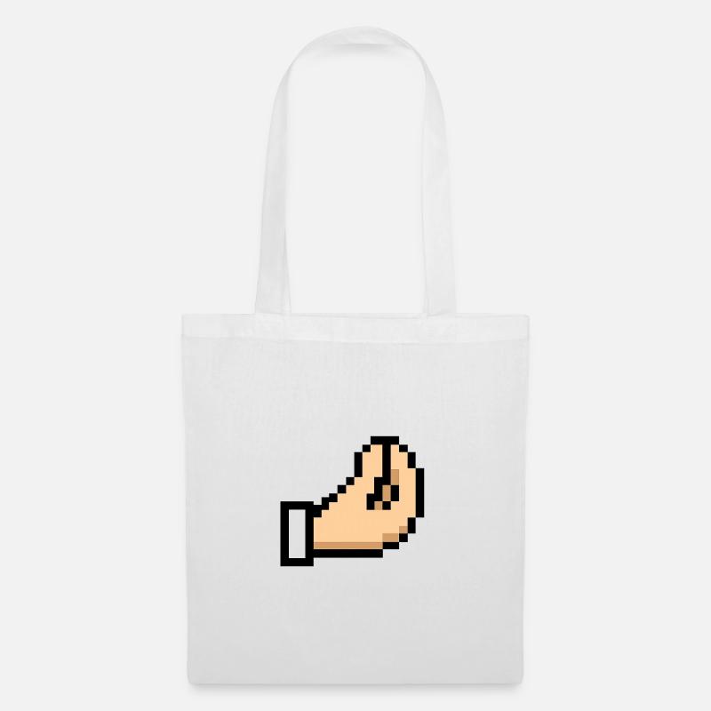 Pixel Hand Cursor Design Italia - Tote Bag - white