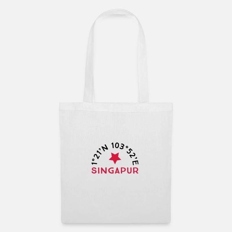 Singapour - Sac en tissu - blanc