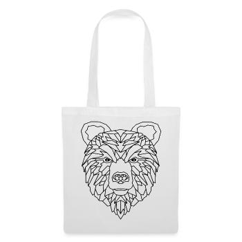Bär Geometric - Stoffbeutel - Weiß - Vorne