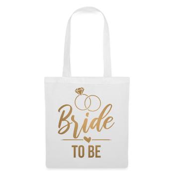 Mariée à être - future mariée - or - Sac en tissu - blanc - Devant