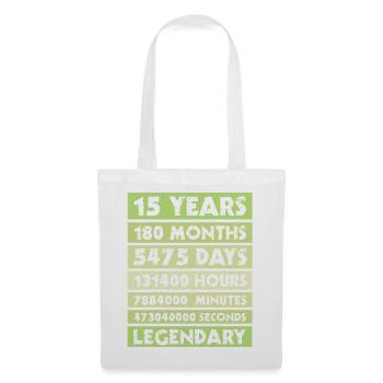 15 years legendary - anniversary - company - anniversary - Tote Bag - white - Front