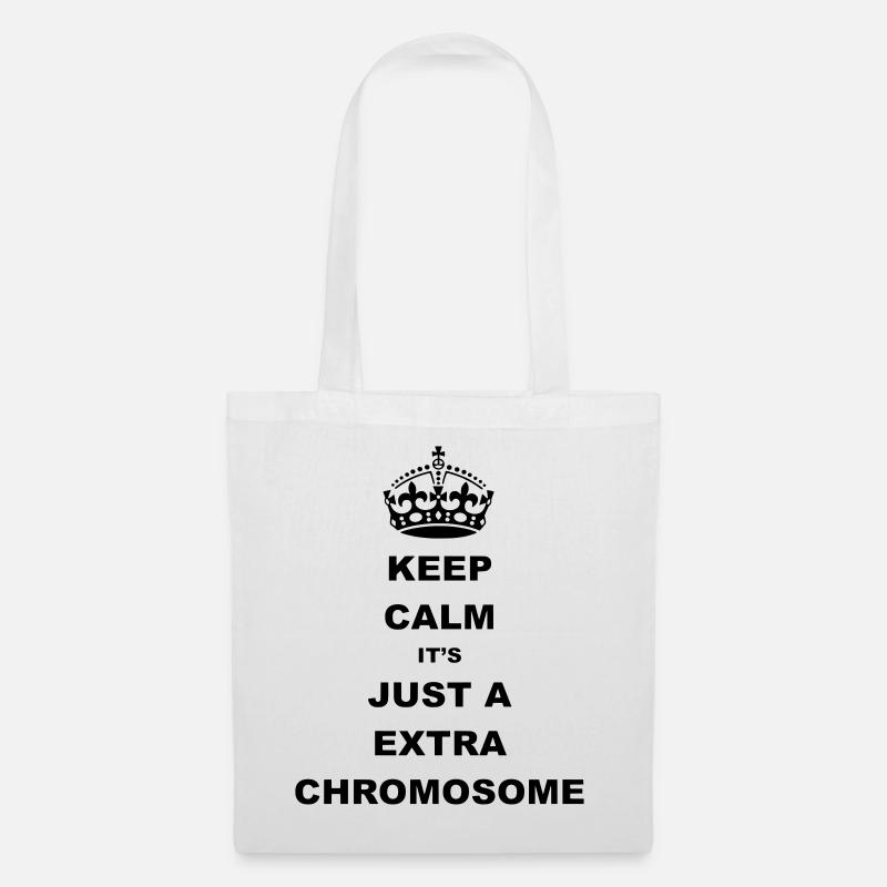 Keep Calm es ist nur ein zusätzliches Chromosom. - Stoffbeutel - Weiß