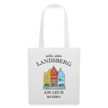 Landsberg, zeitlos schön, Bayern - Stoffbeutel - Weiß - Vorne