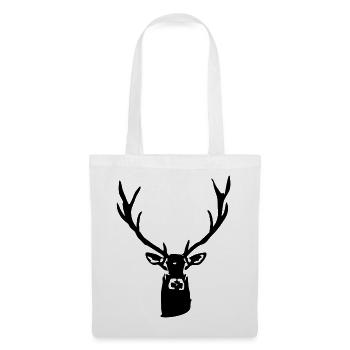 Cerf noble de l’avant - Sac en tissu - blanc - Devant