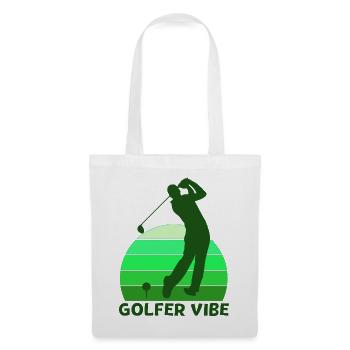 Golf, Golfer, Golfer Vibe - Stoffbeutel - Weiß - Vorne