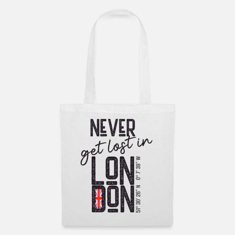 Never get lost in London - Stoffbeutel - Weiß