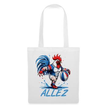 RUGBY FRANCE, sport aux couleurs bleu blanc rouge - Sac en tissu - blanc - Devant