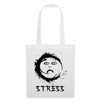 Enzo zen smiley Ensie Stress - Stoffbeutel - Weiß - Vorne