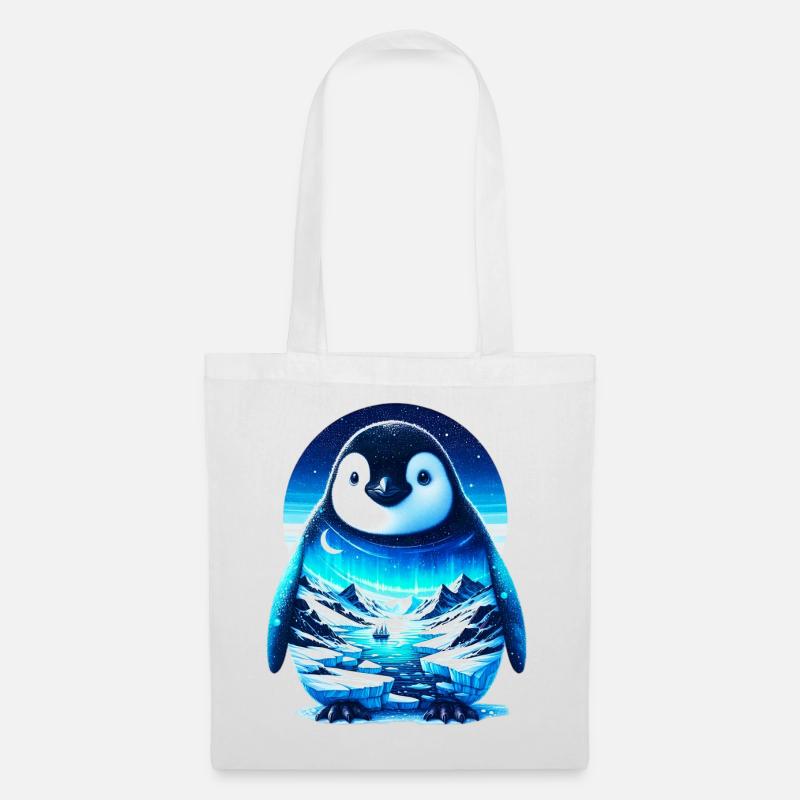 Pinguin - Stoffbeutel - Weiß