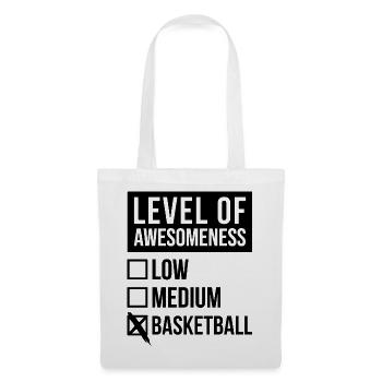 basket-ball - Sac en tissu - blanc - Devant