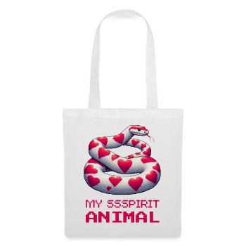 Le serpent, mon animal spirituel - Sac en tissu - blanc - Devant
