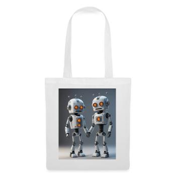 Robot Couple - Tote Bag - white - Front