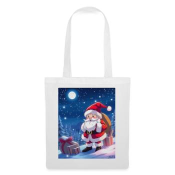 Christmas Man with Gifts Sack - Tote Bag - white - Front