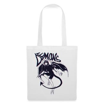 Demon Vibes – Sombre et mystique - Sac en tissu - blanc - Devant