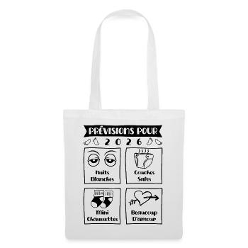 Predictions for 2026, future mama, future dad - Tote Bag - white - Front