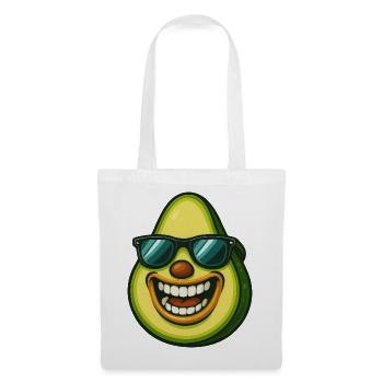 Coole Avocado mit Sonnenbrille Sommer Veggie Spaß - Stoffbeutel - Weiß - Vorne