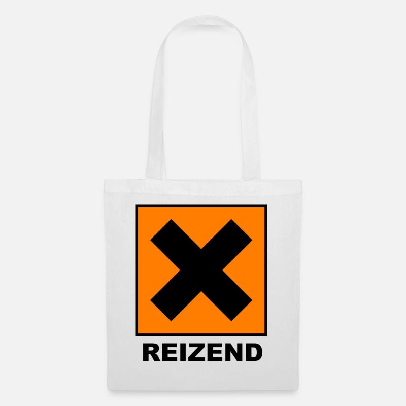 Reizend | Design mit schwarzem X - Stoffbeutel - Weiß